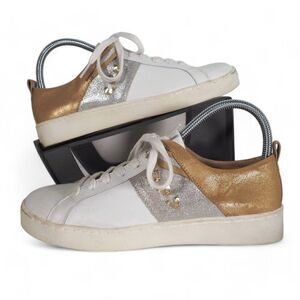 Jack Rogers Ainsley Casual Sneakers White / Gold / Silver Women's 8.5M